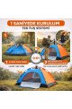 10 kişilik otomatik kurulum kamp çadırı – outdoor , suya dayanıklı hızlı kurulum piknik ve doğa i̇çin geniş aile çadırı 300x300x170 cm, cd09yt0009-99033, spor & outdoor, Buffer