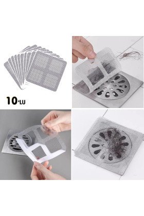 10'lu Banyo ve Mutfak Lavabo Koku Önleyici ve Haşere Böcek Önleyici Gider Filtresi