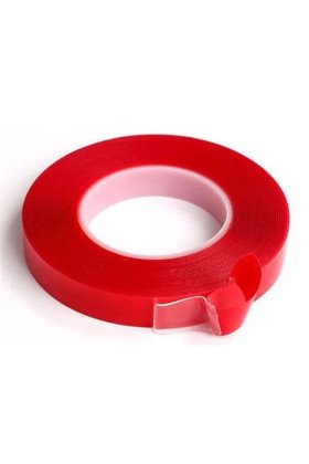 2 Metre Güçlü Yapışkanlı Çift Taraflı Slikon Pratik Şeffaf Bant