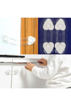 2'li Mini Çok Amaçlı Kilit- Çocuk Güvenlik Gereçkerli Çekmece,Dolap,Kapak Kilidi