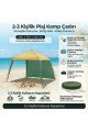 3 kişilik yarı otomatik plaj ve kamp çadırı – 3 tarafı açık gölgelik, taşınabilir plaj tentesi, piknik ve outdoor çardak 200x170x150 cm, cd15yt0015-18154, spor & outdoor, Buffer