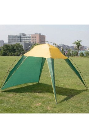 3 Kişilik Yarı Otomatik Plaj ve Kamp Çadırı – 3 Tarafı Açık Gölgelik, Taşınabilir Plaj Tentesi, Piknik ve Outdoor Çardak 200x170x150 cm
