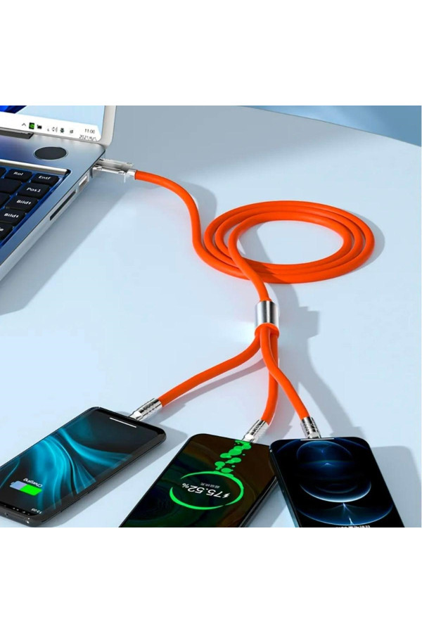 3ü 1 arada hızlı şarj kablosu - type-c, micro usb ve lightning uyumlu dayanıklı çinko alaşım tasarım, 8684003010949, şarj cihazları, kablolar ve dönüştürücü, Quilling Seti