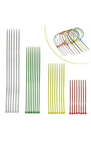 30 Parça Plastik Kablo Kelepçe Seti Kablo Düzenleyici Bağlama Bantları