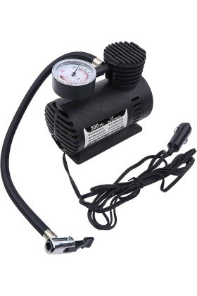 300 PSI Güçlü Taşınabilir Hava Kompresörü–Araba, Motosiklet, Bisiklet ve Top Şişirme İçin Çakmaklıklı Lastik Şişirme Pompası