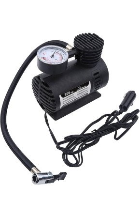 300 PSI Güçlü Taşınabilir Hava Kompresörü–Araba, Motosiklet, Bisiklet ve Top Şişirme İçin Çakmaklıklı Lastik Şişirme Pompası