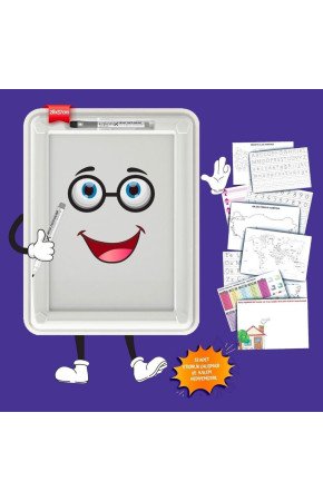 32 Farklı Etkinlikli Kalem ve Silgi Hediyeli Eğitici Sihirli Etkinlik Tahtası