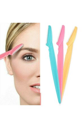3’lü Kadın Kaş Usturası Seti – Hassas Ciltler İçin Güvenli Yüz Tüy Temizleme Bıçağı