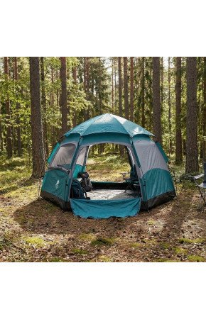 4 Kişilik Otomatik Kamp Çadırı – Altıgen Tasarım, Çift Kapılı, Suya Dayanıklı, Hızlı Kurulumlu Geniş Aile Outdoor Çadırı 240x240x160 cm