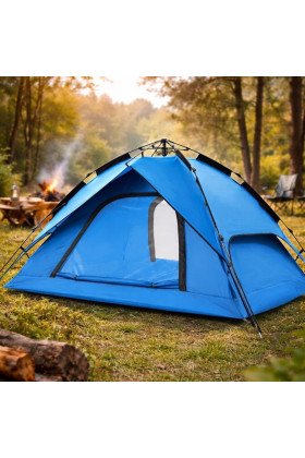 4 Kişilik Otomatik Kamp Çadırı – Çift Katmanlı, Suya Dayanıklı, Hızlı Kurulum Outdoor Aile ve Doğa Çadırı 200x200x140 cm