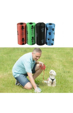 4lü Evcil Hayvanlar Için Pati Desenli Kedi Köpek Kaka Poşeti Torbası