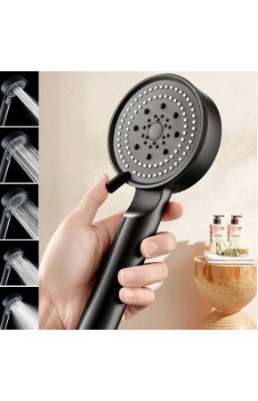 5 Fonksiyonlu Yüksek Basınçlı Ayarlanabilir Siyah Duş Başlığı 5 Fonksiyonlu Yüksek Basınçlı Ayarlanabilir Siyah Duş Başlığı