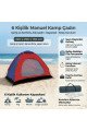 6 kişilik manuel kurulum kamp çadırı – aile, doğa, piknik ve outdoor kamp çadırı 220x250x150 cm, cd01yt0001-72844, spor & outdoor, Buffer