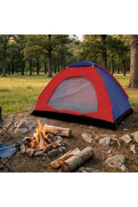 6 Kişilik Manuel Kurulum Kamp Çadırı – Aile, Doğa, Piknik ve Outdoor Kamp Çadırı 220x250x150 cm