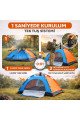 8 kişilik otomatik kurulum kamp çadırı – outdoor , suya dayanıklı hızlı kurulum piknik ve doğa i̇çin geniş aile çadırı 250x250x165 cm, cd08yt0008-32565, spor & outdoor, Buffer