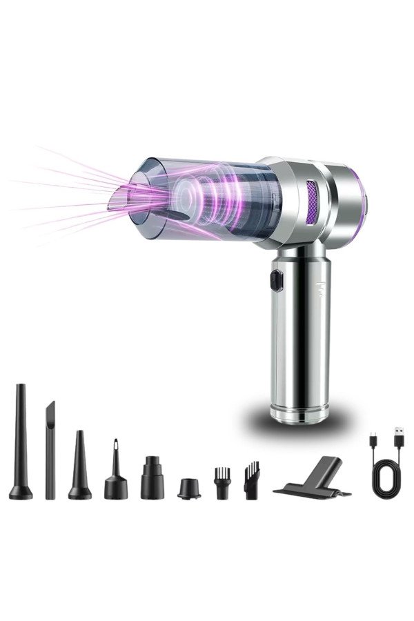 9 farklı uçlu kablosuz şarjlı araç i̇çi süpürge – wireless destekli, güçlü emiş, taşınabilir pratik araç temizleyici, ag11yt0011-36519, oto bakım, temizlik ve aksesuar, Buffer