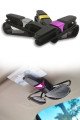 araç i̇çi güneşliğe takılan 2'li gözlük,kart,para takmalık aparat, af67yt0067-47598, oto bakım, temizlik ve aksesuar, Buffer