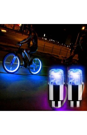 Araç ve Bisiklet İçin 2’li Mavi LED Hava Valfi Işık Kapakları–Gece Parlayan Lastik Lambası Sibop Kapağı Araç ve Bisiklet İçin 2’li Mavi LED Hava Valfi Işık Kapakları–Gece Parlayan Lastik Lambası Sibop Kapağı
