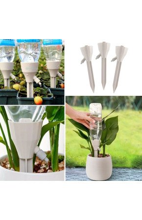 Ayarlanabilir Akış Hızına Sahip Damlama Sulama Çivileri 3lü Otomatik Bitki Sulama Aparatı Tüm Pet Şişelere Uyumlu Ayarlanabilir Akış Hızına Sahip Damlama Sulama Çivileri 3lü Otomatik Bitki Sulama Aparatı Tüm Pet Şişelere Uyumlu