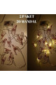 bakır renkli led işıklı fotoğraf asma işık süsleme mandalları, 0731698634405, elektrik malzemeleri, Quilling Seti