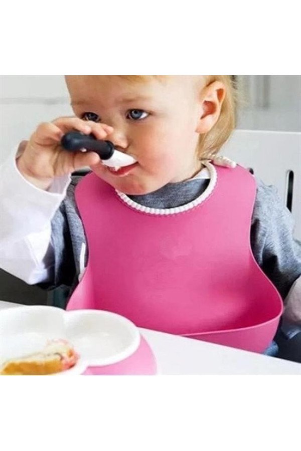 çocuk bebek mama önlüğü dökülme engelleyici bükülebilir pembe, ng00000000467, bebek ürünleri ve aksesuarları, Quilling Seti