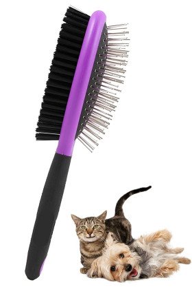 Çok Amaçlı Çift Taraflı Kolay Evcil Hayvan Kedi Köpek Temizleme Pet Fırçası 