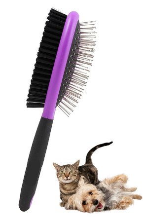 Çok Amaçlı Çift Taraflı Kolay Evcil Hayvan Kedi Köpek Temizleme Pet Fırçası 