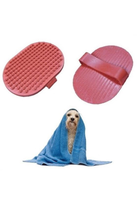 Ergonomik Masajlı Evcil Hayvan Kedi Köpek Yıkama Fırçası Aparatı