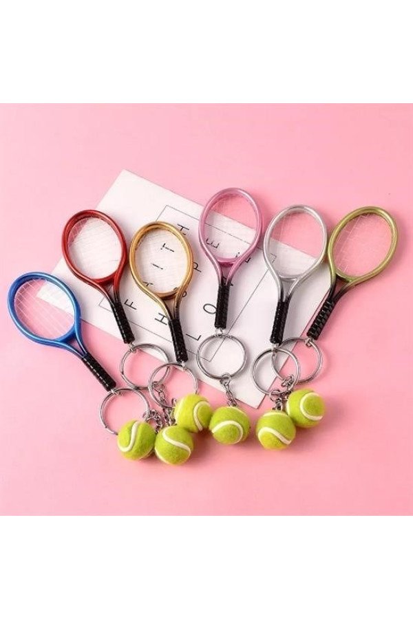 gerçekçi tenis raketi tasarımlı şık anahtarlık kolye çanta süsü tennis keychain, at15yt0015-85718, hediyelik ürünler, Buffer
