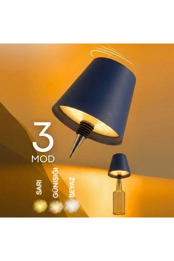 Kablosuz Şarjlı Aplik Şişe Lambası - Dokunmatik 3 Farklı Işık Modlu Şişe İçin LED Masa Lambası, AD42YT0042-26685 kablosuz şarjlı aplik şişe lambası - dokunmatik 3 farklı işık modlu şişe i̇çin led masa lambası, ad42yt0042-26685, elektrik malzemeleri, Buffer
