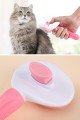 kedi köpek tüy toplayıcı kendini temizleyebilen ergonomik saplı evcil hayvan tarağı pembe, 9678746741047, evcil hayvan ürünleri, Buffer