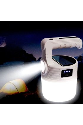 LED Güneş Enerjili Kamp Lambası–2000 Lümen Süper Parlak, 5 Aydınlatma Modlu,USB ile Şarj Edilebilir Dış Mekan,Asılabilir Torch El Feneri