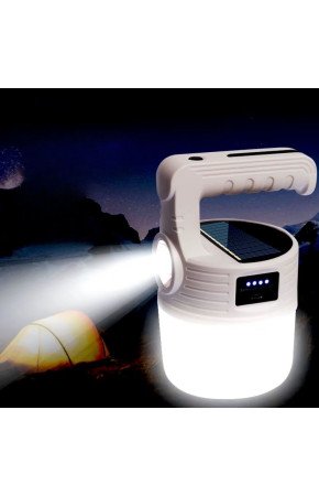 LED Güneş Enerjili Kamp Lambası–2000 Lümen Süper Parlak, 5 Aydınlatma Modlu,USB ile Şarj Edilebilir Dış Mekan,Asılabilir Torch El Feneri