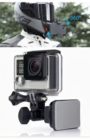 Motorsiklet Kask Önü Takılan Telefon Tutucu Aksiyon Kamerası Takılabilen Aparat