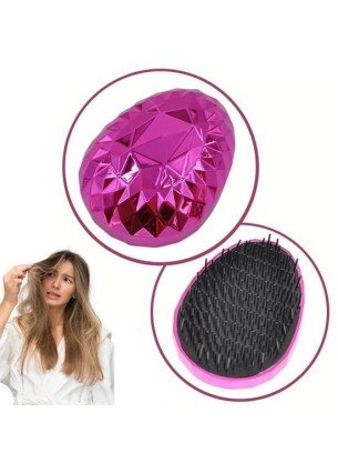 Neon Pembe Düzleştirici Tarak Geniş Aralıklı Her Saç Tipine Uygun Fırçalı Saç Düzleştirici Tarak