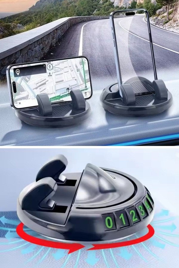 numaratörlü güçlü yapışkanlı 360 derece dönebilen su geçirmez araç i̇çi telefon tutucu plastik aparat, ax28yt0028-68777, oto bakım, temizlik ve aksesuar, Buffer