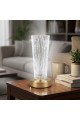 silindirik kristal nokta model led masa lambası – gold tabanlı, dokunmatik, 3 renk işık modlu, şarjlı modern dekoratif gece lambası, pltf19yt0019, aydınlatma ürünleri, Buffer