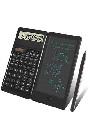 Silinebilir LCD Yazı Tabletli,Kalemli Katlanabilir Bilimsel Hesap Makinesi
