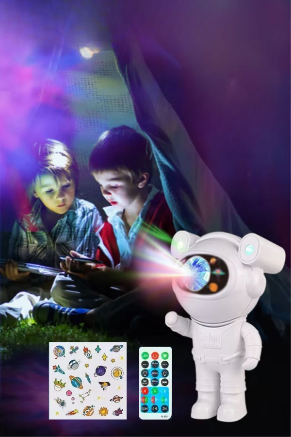 stickerlı, kumandalı astronot model gece lambası, 8684003003415, elektrik malzemeleri, Quilling Seti