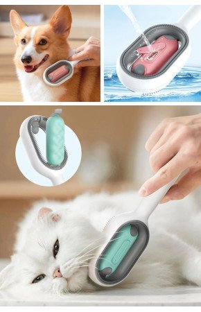 Su Hazneli Kedi ve Köpek Tüyü Toplamama Fırçası Su Hazneli Pet Tarağı