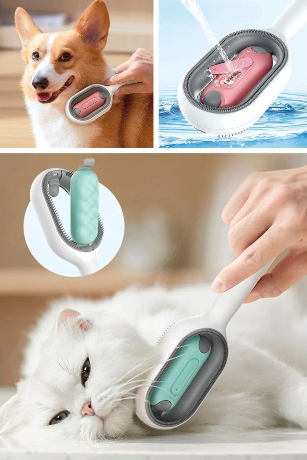 Su Hazneli Kedi ve Köpek Tüyü Toplamama Fırçası Su Hazneli Pet Tarağı, AK66YT0066-24032 su hazneli kedi ve köpek tüyü toplamama fırçası su hazneli pet tarağı, ak66yt0066-24032, kedi ürünleri, Buffer