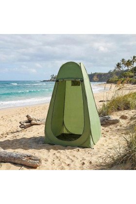 Tek Kişilik Yarı Otomatik Portatif Giyinme Kabini Çadırı – Plaj, Kamp, Duş ve Soyunma Kabini Outdoor Çadır 120x120x190 cm