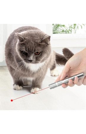 BUFFER® Usb İle Şarj Edilebilen 3In 1 Kırmızı Işık +Beyaz Led Meşale Işık + Uv El Feneri Kedi Lazeri