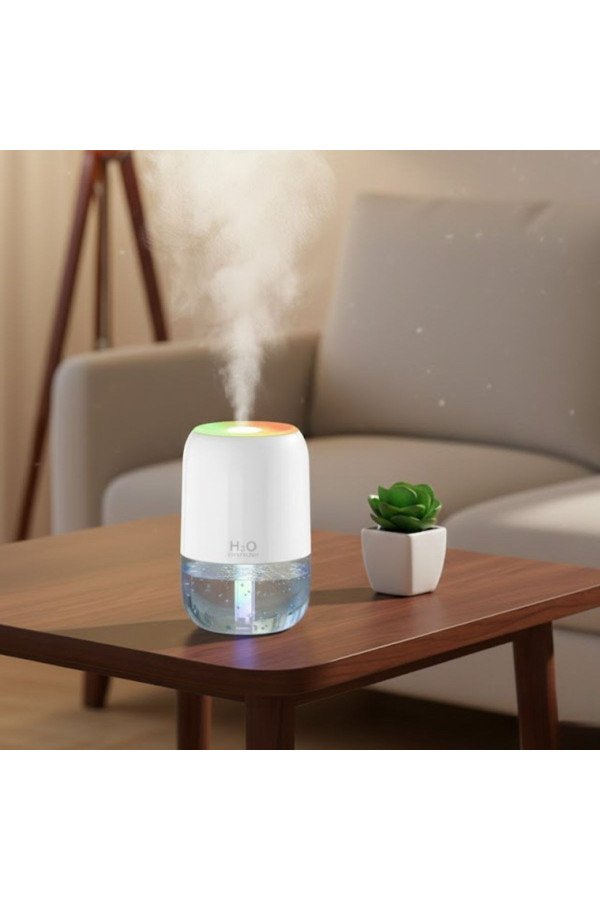 h2o model şeffaf hazneli hava nemlendirici-ultrasonik soğuk buhar makinesi, led işıklı masaüstü oda nemlendirici, ac87yt0087-24159, ev bakım ve temizlik, Buffer