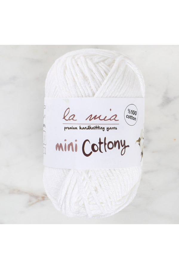 la mia mini cottony 25 gr beyaz bebek el örgü i̇pi, 8681001317889, örgü i̇pleri, La Mia