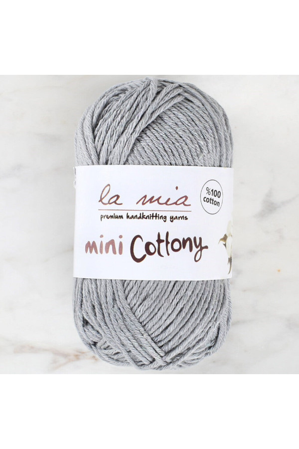 la mia mini cottony 25 gr gri bebek el örgü i̇pi, 8681001317919, örgü i̇pleri, La Mia
