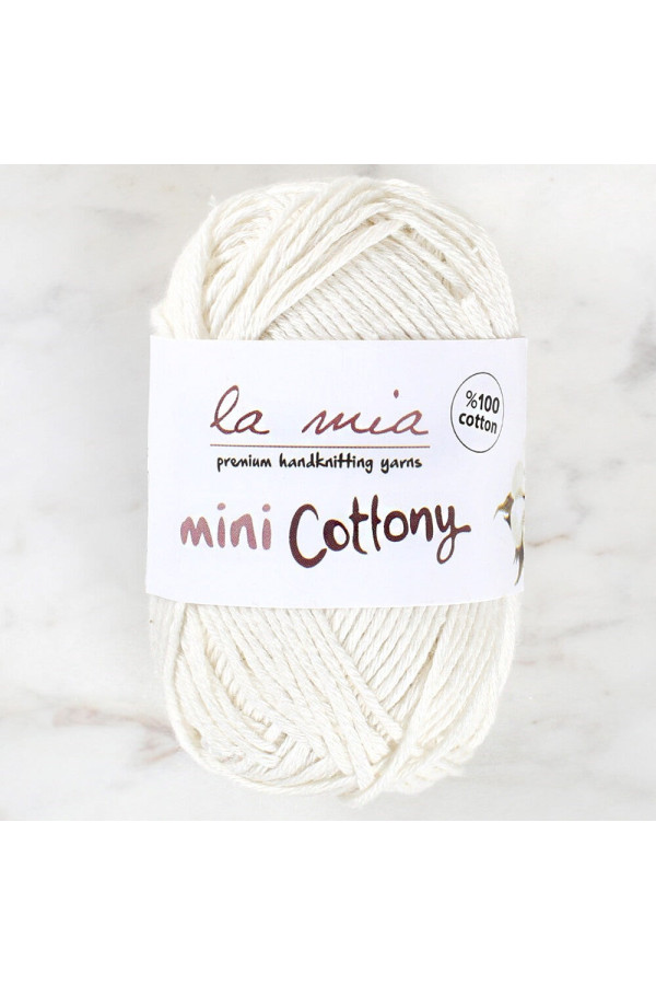 la mia mini cottony 25 gr kırık beyaz bebek el örgü i̇pi, 8681001317988, örgü i̇pleri, La Mia