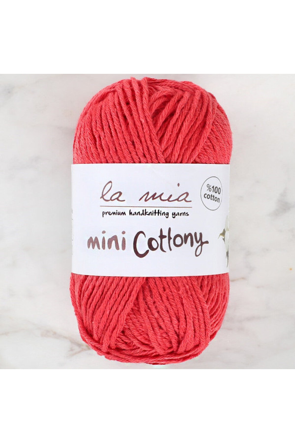 la mia mini cottony 25 gr kırmızı bebek el örgü i̇pi, 8681001317926, örgü i̇pleri, La Mia