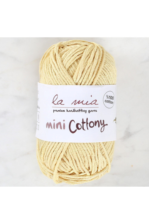 la mia mini cottony 25 gr sarı bebek el örgü i̇pi, 8681001317896, örgü i̇pleri, La Mia