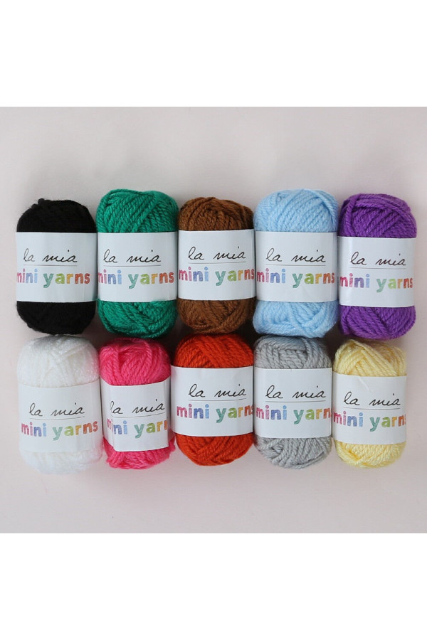 la mia mini yarns 10 lu paket 10gr renkli el örgü, 8681001311771, örgü i̇pleri, La Mia
